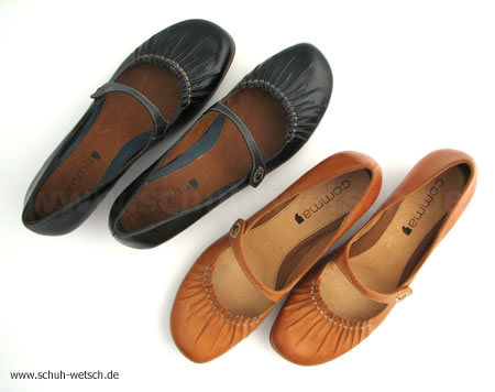 comma, Spangenpumps in Blau und Beige/Hellbraun